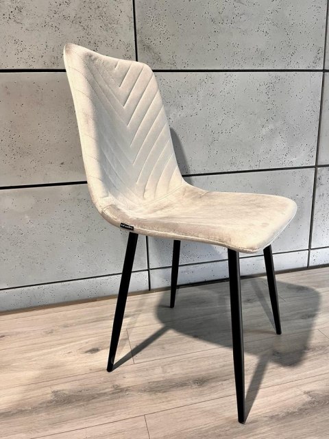 Krzesło tapicerowane TRIO VELVET GREY OUTLET Lugano Krzesło tapicerowane TRIO VELVET GREY OUTLET Lugano