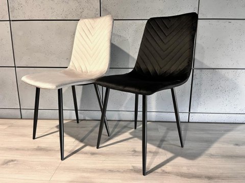 Krzesło tapicerowane TRIO VELVET GREY OUTLET Lugano Krzesło tapicerowane TRIO VELVET GREY OUTLET Lugano