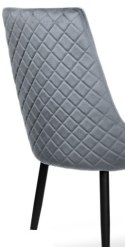 Krzesło tapicerowane VALVA CARO VELVET GREY Lugano