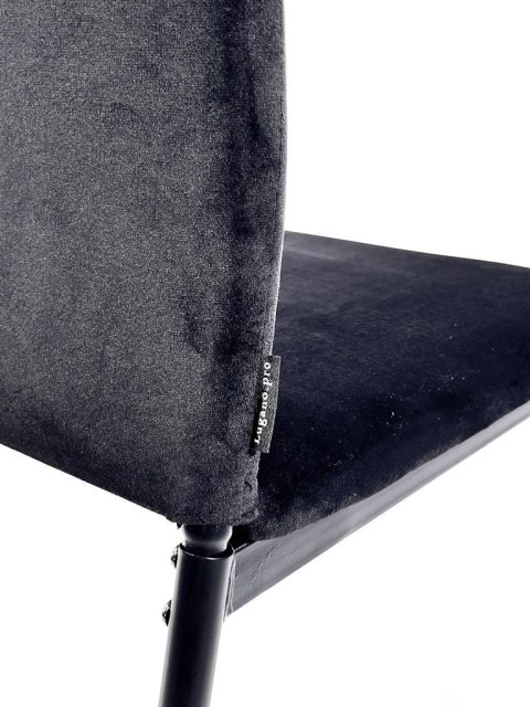 Krzesło tapicerowane VALVA DUO BLACK VELVET II GATUNEK Lugano Krzesło tapicerowane VALVA DUO BLACK VELVET II GATUNEK Lugano