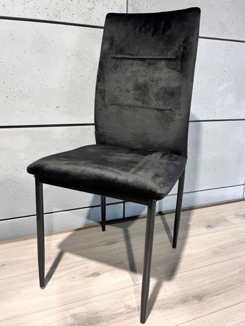 Krzesło tapicerowane VALVA DUO BLACK VELVET II GATUNEK Lugano Krzesło tapicerowane VALVA DUO BLACK VELVET II GATUNEK Lugano