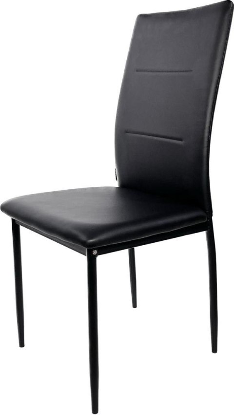 Krzesło tapicerowane VALVA DUO PU BLACK II GATUNEK Lugano Krzesło tapicerowane VALVA DUO PU BLACK II GATUNEK Lugano