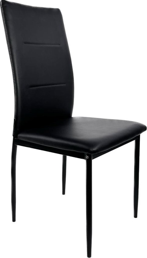 Krzesło tapicerowane VALVA DUO PU BLACK II GATUNEK Lugano Krzesło tapicerowane VALVA DUO PU BLACK II GATUNEK Lugano