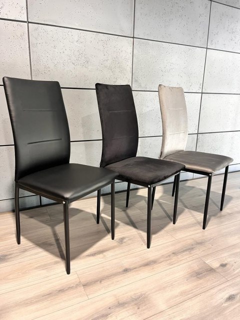 Krzesło tapicerowane VALVA DUO PU BLACK II GATUNEK Lugano Krzesło tapicerowane VALVA DUO PU BLACK II GATUNEK Lugano