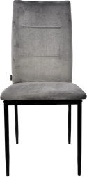 Krzesło tapicerowane VALVA DUO VELVET GREY II GATUNEK Lugano