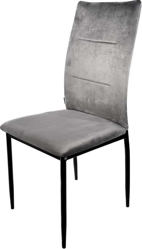Krzesło tapicerowane VALVA DUO VELVET GREY II GATUNEK Lugano Krzesło tapicerowane VALVA DUO VELVET GREY II GATUNEK Lugano
