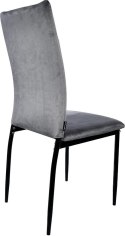 Krzesło tapicerowane VALVA DUO VELVET GREY II GATUNEK Lugano