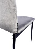 Krzesło tapicerowane VALVA DUO VELVET GREY II GATUNEK Lugano