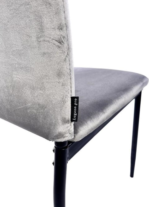 Krzesło tapicerowane VALVA DUO VELVET GREY II GATUNEK Lugano Krzesło tapicerowane VALVA DUO VELVET GREY II GATUNEK Lugano