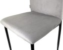 Krzesło tapicerowane VALVA DUO VELVET GREY Lugano