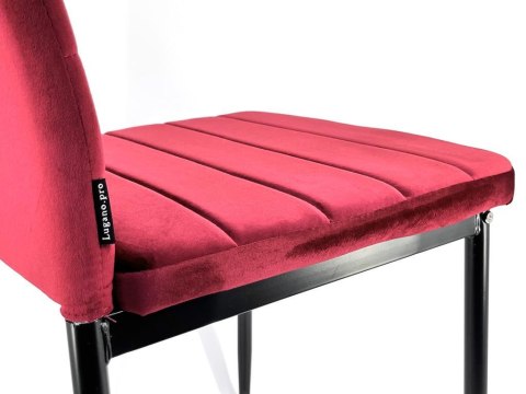 Krzesło tapicerowane VALVA LINE VELVET BURGUNDY Lugano Krzesło tapicerowane VALVA LINE VELVET BURGUNDY Lugano