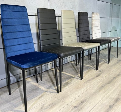 Krzesło tapicerowane VALVA PU GREY II GATUNEK Lugano Krzesło tapicerowane VALVA PU GREY II GATUNEK Lugano