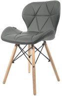 Krzesło tapicerowane VASTO DARK GREY PU Lugano