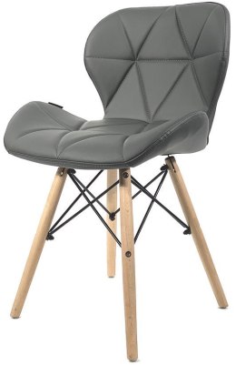 Krzesło tapicerowane VASTO DARK GREY PU Lugano