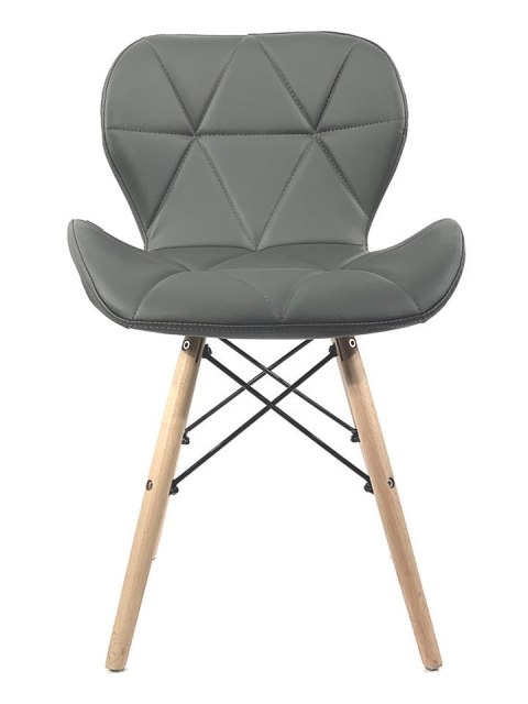Krzesło tapicerowane VASTO DARK GREY PU Lugano Krzesło tapicerowane VASTO DARK GREY PU Lugano