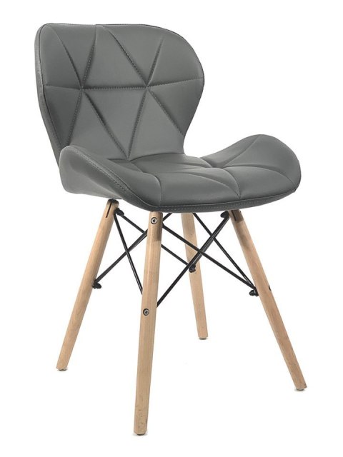 Krzesło tapicerowane VASTO DARK GREY PU Lugano Krzesło tapicerowane VASTO DARK GREY PU Lugano