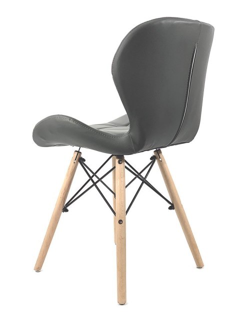 Krzesło tapicerowane VASTO DARK GREY PU Lugano Krzesło tapicerowane VASTO DARK GREY PU Lugano