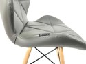 Krzesło tapicerowane VASTO DARK GREY PU Lugano