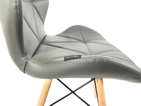 Krzesło tapicerowane VASTO DARK GREY PU Lugano Krzesło tapicerowane VASTO DARK GREY PU Lugano