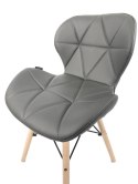 Krzesło tapicerowane VASTO DARK GREY PU Lugano