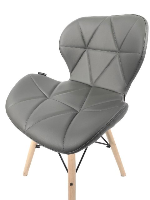 Krzesło tapicerowane VASTO DARK GREY PU Lugano Krzesło tapicerowane VASTO DARK GREY PU Lugano