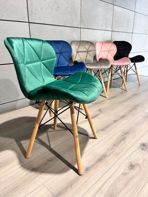 Krzesło tapicerowane VASTO GREEN VELVET Lugano Krzesło tapicerowane VASTO GREEN VELVET Lugano