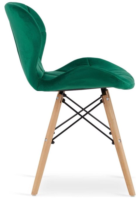 Krzesło tapicerowane VASTO GREEN VELVET Lugano Krzesło tapicerowane VASTO GREEN VELVET Lugano