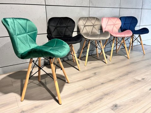 Krzesło tapicerowane VASTO GREEN VELVET Lugano Krzesło tapicerowane VASTO GREEN VELVET Lugano