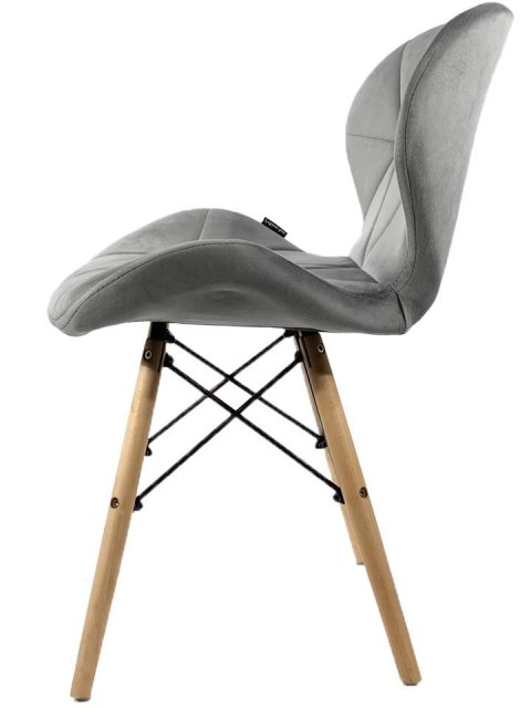 Krzesło tapicerowane VASTO GREY VELVET II GATUNEK Lugano Krzesło tapicerowane VASTO GREY VELVET II GATUNEK Lugano