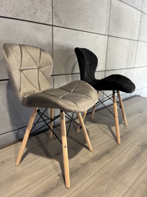 Krzesło tapicerowane VASTO GREY VELVET II GATUNEK Lugano Krzesło tapicerowane VASTO GREY VELVET II GATUNEK Lugano