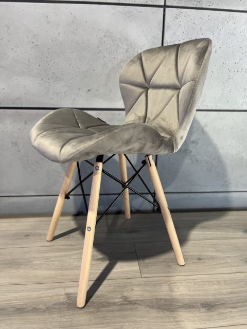 Krzesło tapicerowane VASTO GREY VELVET II GATUNEK Lugano Krzesło tapicerowane VASTO GREY VELVET II GATUNEK Lugano