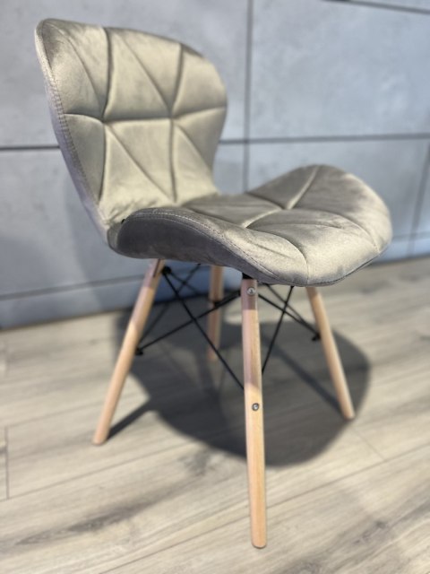Krzesło tapicerowane VASTO GREY VELVET II GATUNEK Lugano Krzesło tapicerowane VASTO GREY VELVET II GATUNEK Lugano