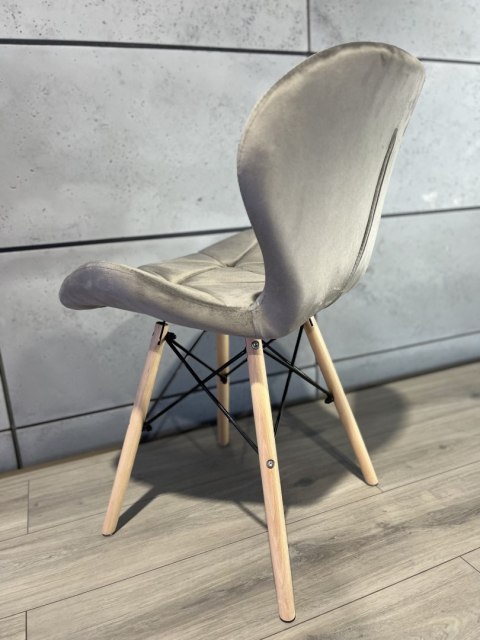 Krzesło tapicerowane VASTO GREY VELVET II GATUNEK Lugano Krzesło tapicerowane VASTO GREY VELVET II GATUNEK Lugano