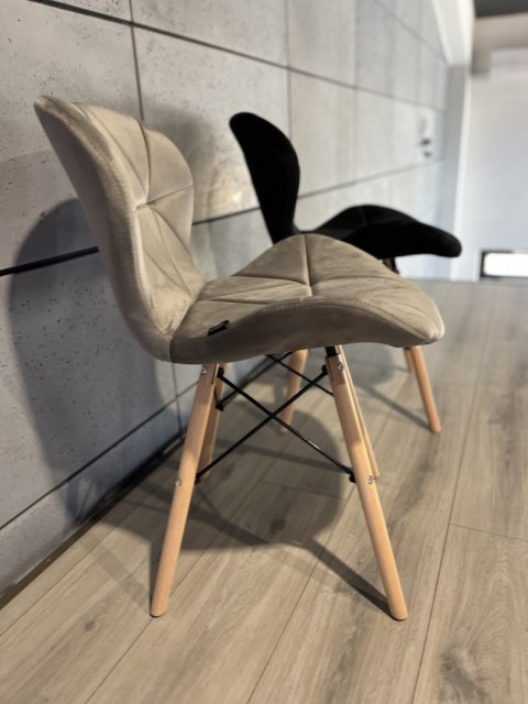 Krzesło tapicerowane VASTO GREY VELVET II GATUNEK Lugano Krzesło tapicerowane VASTO GREY VELVET II GATUNEK Lugano