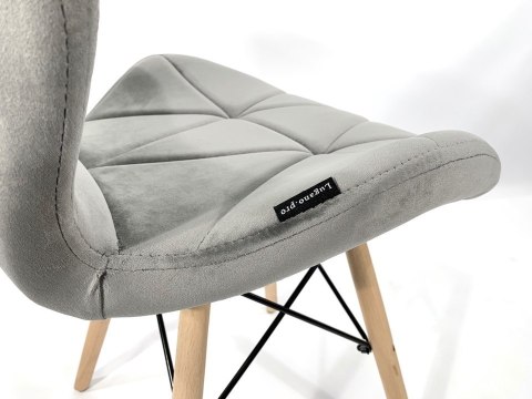 Krzesło tapicerowane VASTO GREY VELVET II GATUNEK Lugano Krzesło tapicerowane VASTO GREY VELVET II GATUNEK Lugano