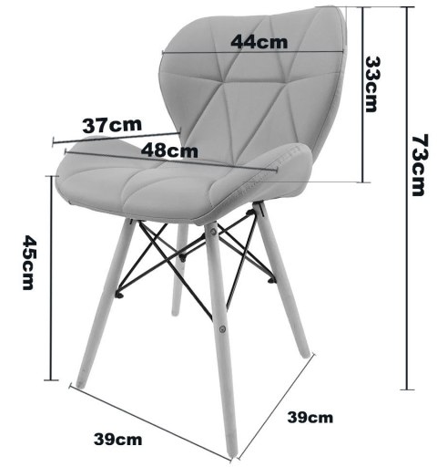 Krzesło tapicerowane VASTO GREY VELVET II GATUNEK Lugano Krzesło tapicerowane VASTO GREY VELVET II GATUNEK Lugano