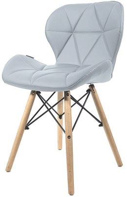 Krzesło tapicerowane VASTO LIGHT GREY PU Lugano