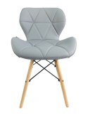 Krzesło tapicerowane VASTO LIGHT GREY PU Lugano