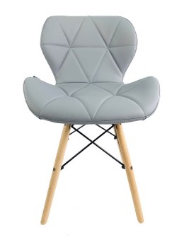 Krzesło tapicerowane VASTO LIGHT GREY PU Lugano