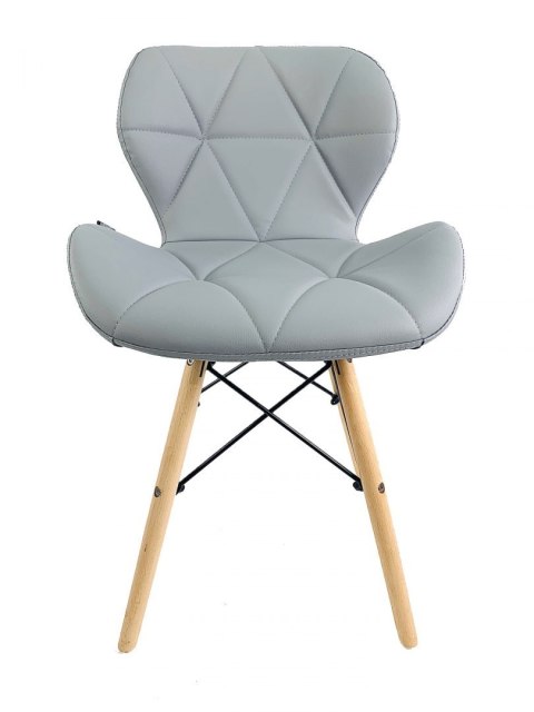 Krzesło tapicerowane VASTO LIGHT GREY PU Lugano Krzesło tapicerowane VASTO LIGHT GREY PU Lugano