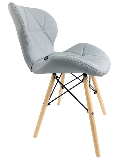 Krzesło tapicerowane VASTO LIGHT GREY PU Lugano Krzesło tapicerowane VASTO LIGHT GREY PU Lugano
