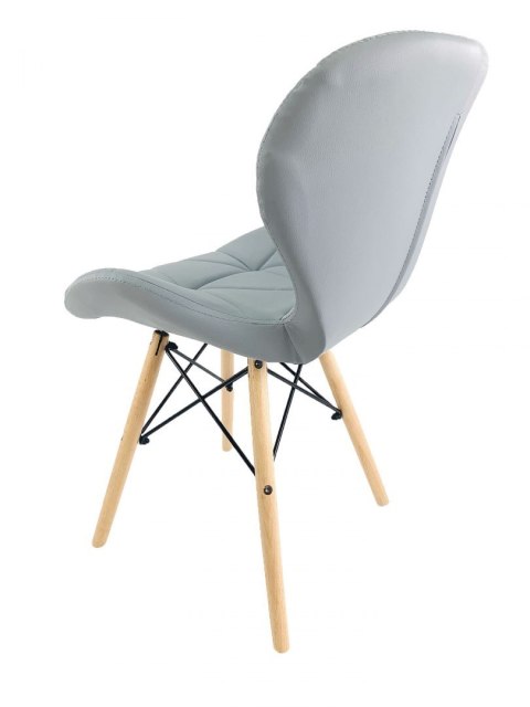 Krzesło tapicerowane VASTO LIGHT GREY PU Lugano Krzesło tapicerowane VASTO LIGHT GREY PU Lugano