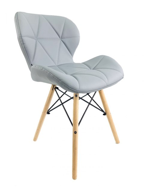 Krzesło tapicerowane VASTO LIGHT GREY PU Lugano Krzesło tapicerowane VASTO LIGHT GREY PU Lugano