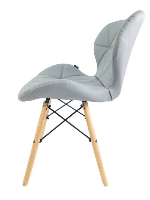 Krzesło tapicerowane VASTO LIGHT GREY PU Lugano Krzesło tapicerowane VASTO LIGHT GREY PU Lugano