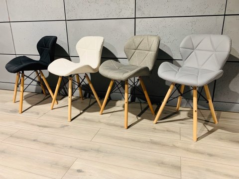Krzesło tapicerowane VASTO LIGHT GREY PU Lugano Krzesło tapicerowane VASTO LIGHT GREY PU Lugano