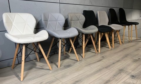 Krzesło tapicerowane VASTO LIGHT GREY PU Lugano Krzesło tapicerowane VASTO LIGHT GREY PU Lugano