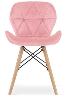 Krzesło tapicerowane VASTO PINK VELVET Lugano