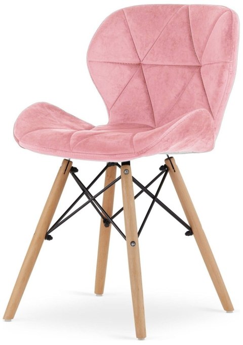 Krzesło tapicerowane VASTO PINK VELVET Lugano Krzesło tapicerowane VASTO PINK VELVET Lugano