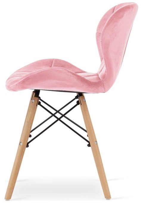 Krzesło tapicerowane VASTO PINK VELVET Lugano Krzesło tapicerowane VASTO PINK VELVET Lugano