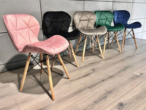 Krzesło tapicerowane VASTO PINK VELVET Lugano Krzesło tapicerowane VASTO PINK VELVET Lugano